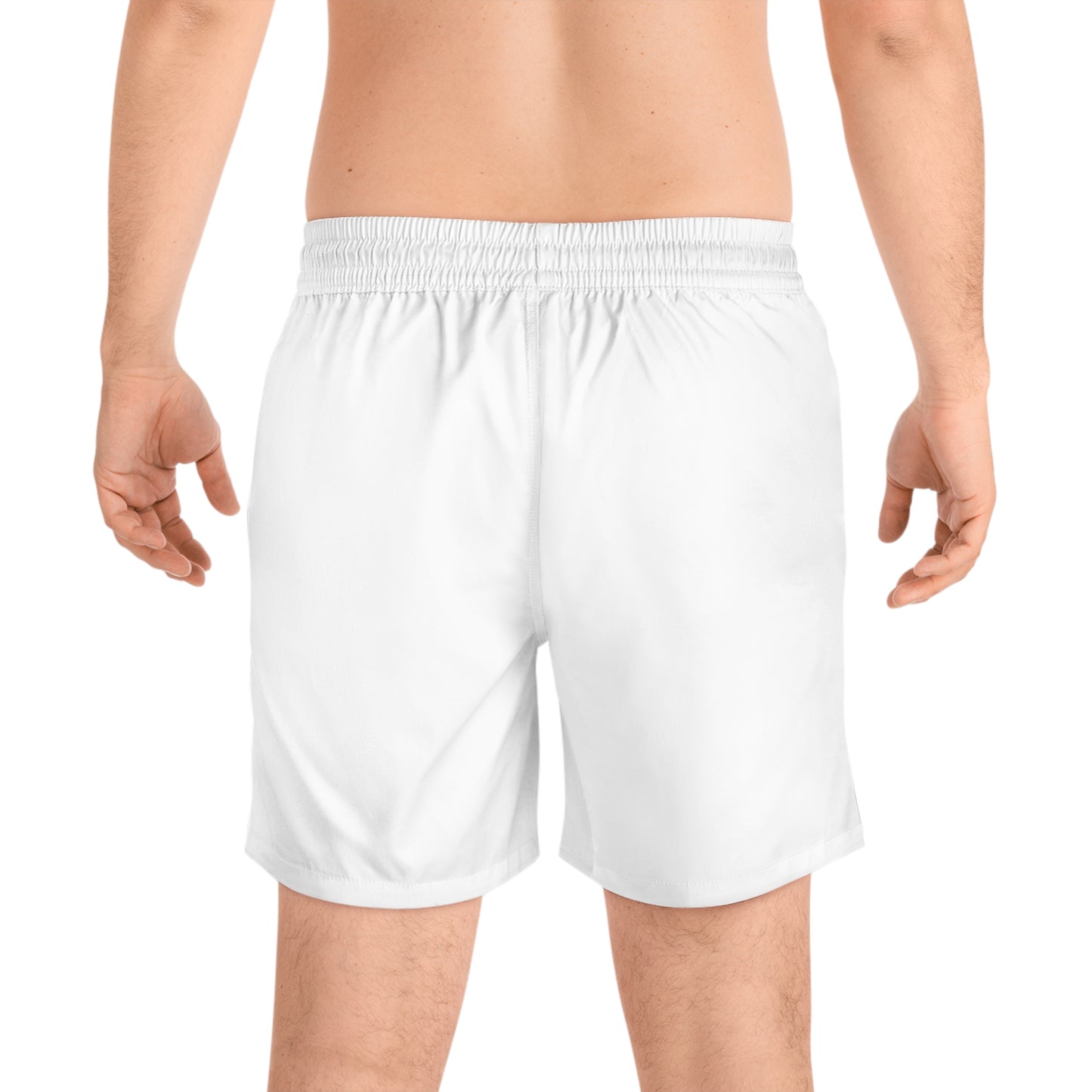 PFO American Flag Swim Shorts — Men’s Mid-Length Beach Trunks