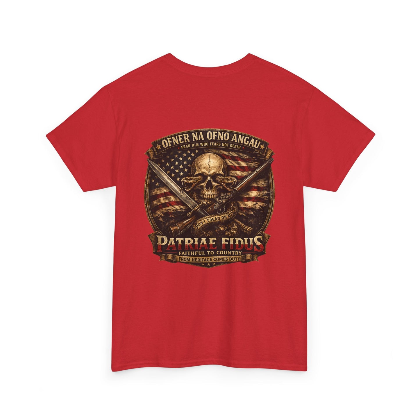 Skull & Rifles Tee — Patriotic American Skull T-Shirt