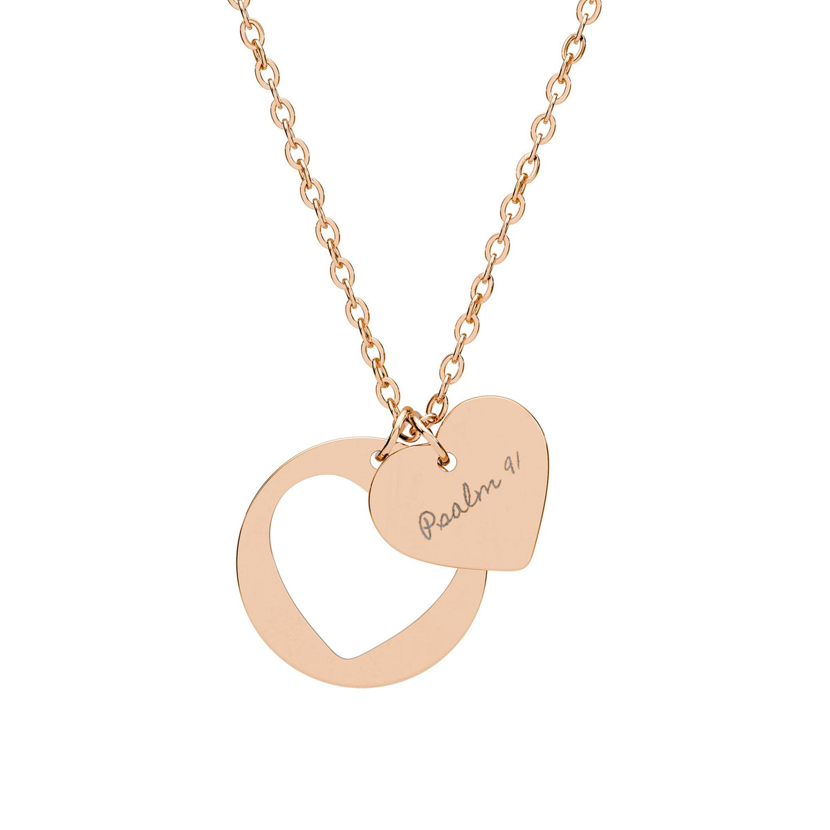 Heart Cutout Necklace (Engraving)