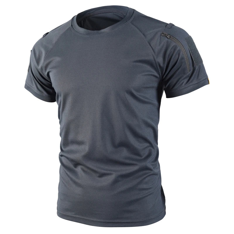 Men's Summer T-shirt Male Camping Hiking Trekking Fishing Training Running Gym Breathable Pullover Climbing Casual Cargo Shirts