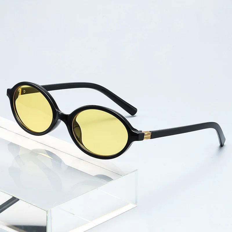 Fashion Small Oval Leopard Sunglasses Women Lovely Ins No Makeup Anti Blue Light Glasses Cute Decorative Computer Glasses 선글라스
