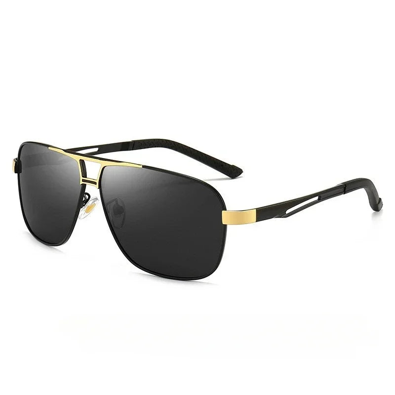 1PC Top Aluminum Magnesium Square Polarized Photochromic Sunglasses Men Sun Glasses Safety Driving Oculos De Sol Masculino