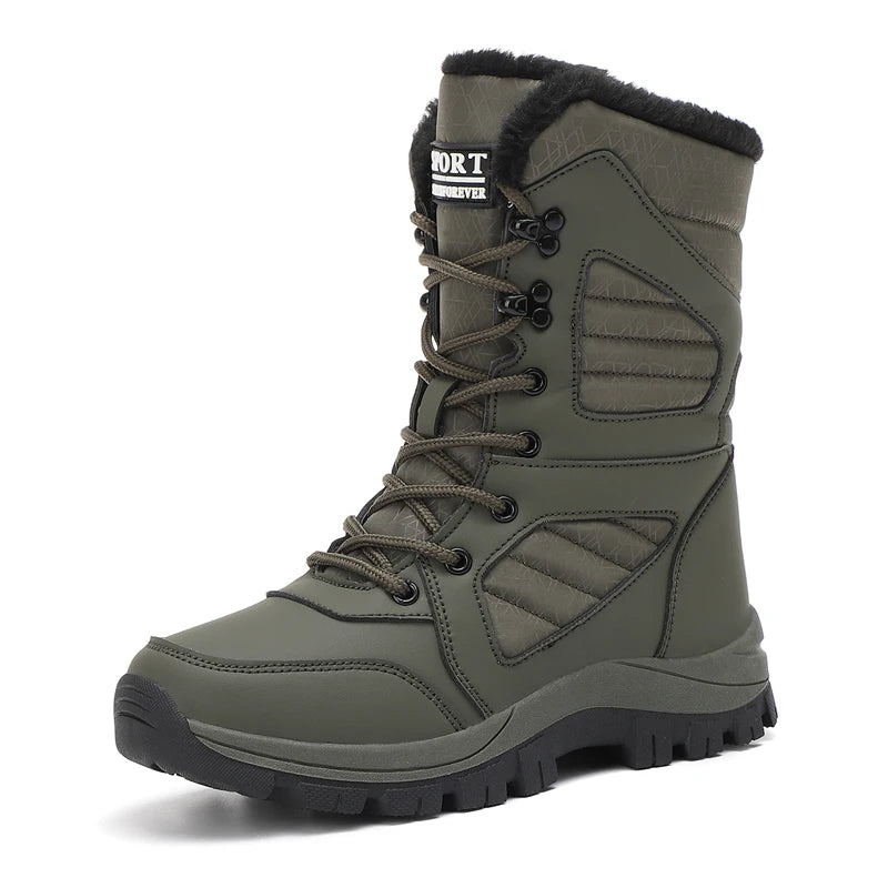 Winter Women Snow Boot High-top Waterproof Ankle Boots Ladies Thick Plus Warm Snow Hiking Boots Outdoor Cotton Shoes Sneakers