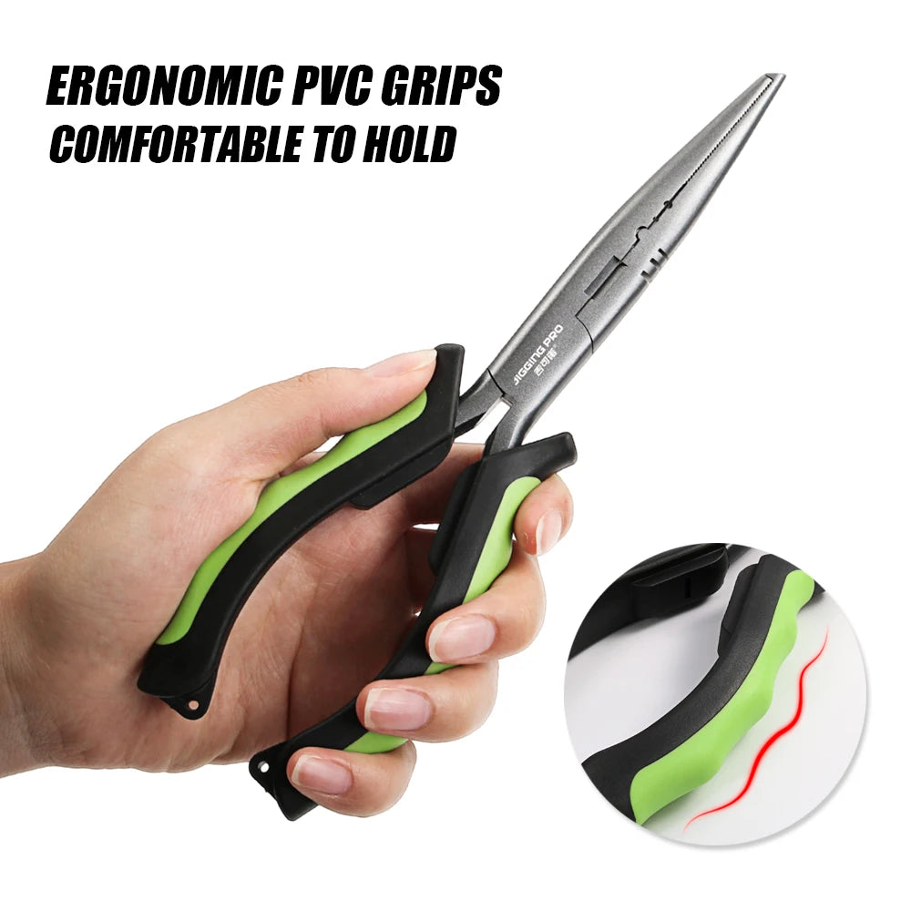JIGGING PRO 9" Fishing Pliers High Carbon Steel Saltwater Fishing Tackle Pesca Accesorios