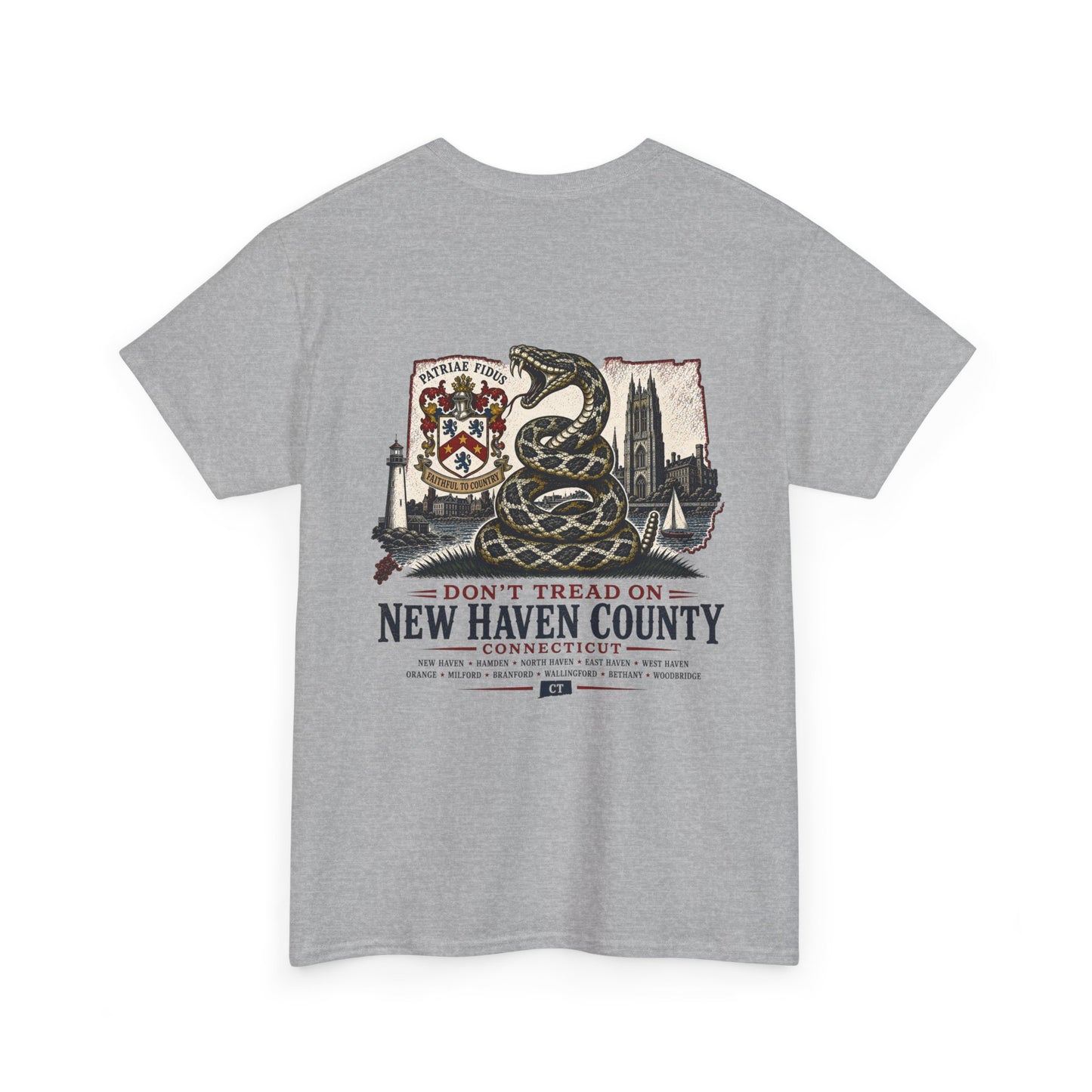 New Haven County "Don’t Tread On Me" Tee — Connecticut Pride Graphic T-Shirt