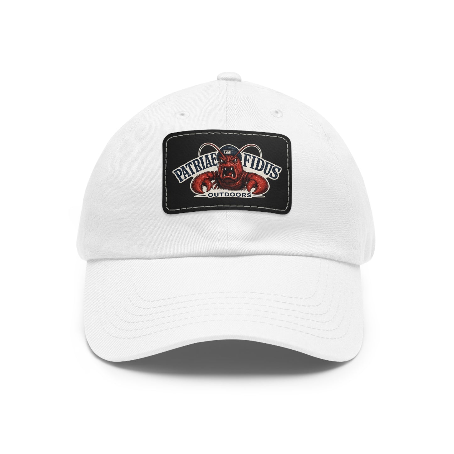 Leather Patch Dad Hat — Patriæ Fidus Outdoors Logo Cap