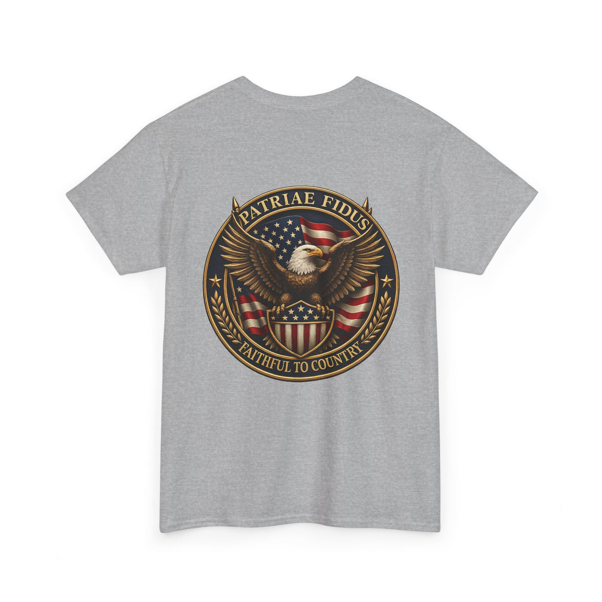 Patriotic "Patriae Fidis" American Flag - Eagle Graphic  T‑Shirt