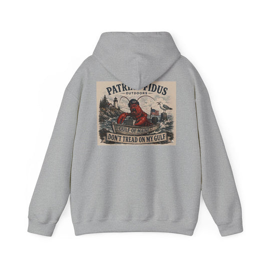 "Patriar Fidus" Don’t Tread on My Gulf - Gulf Of Maine Lobster/Boat Graphic Hoodie