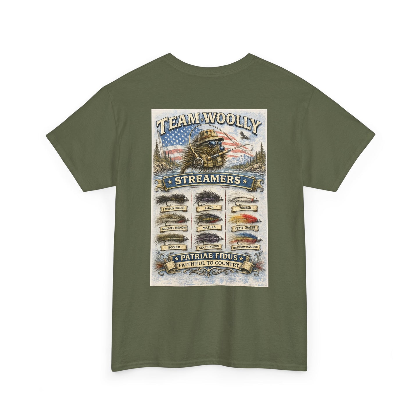 Team Woolly Streamers Fishing T-Shirt — Fly Fishing Lures Graphic Tee