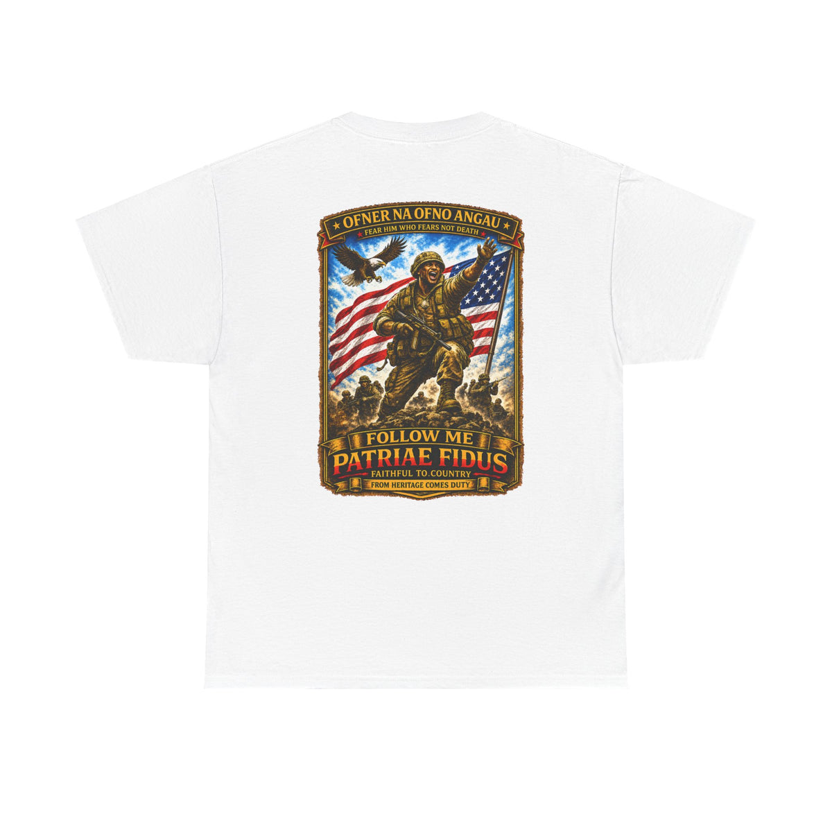 Iron Mike "Follow Me, Patriæ Fidus" Military Tribute T-Shirt