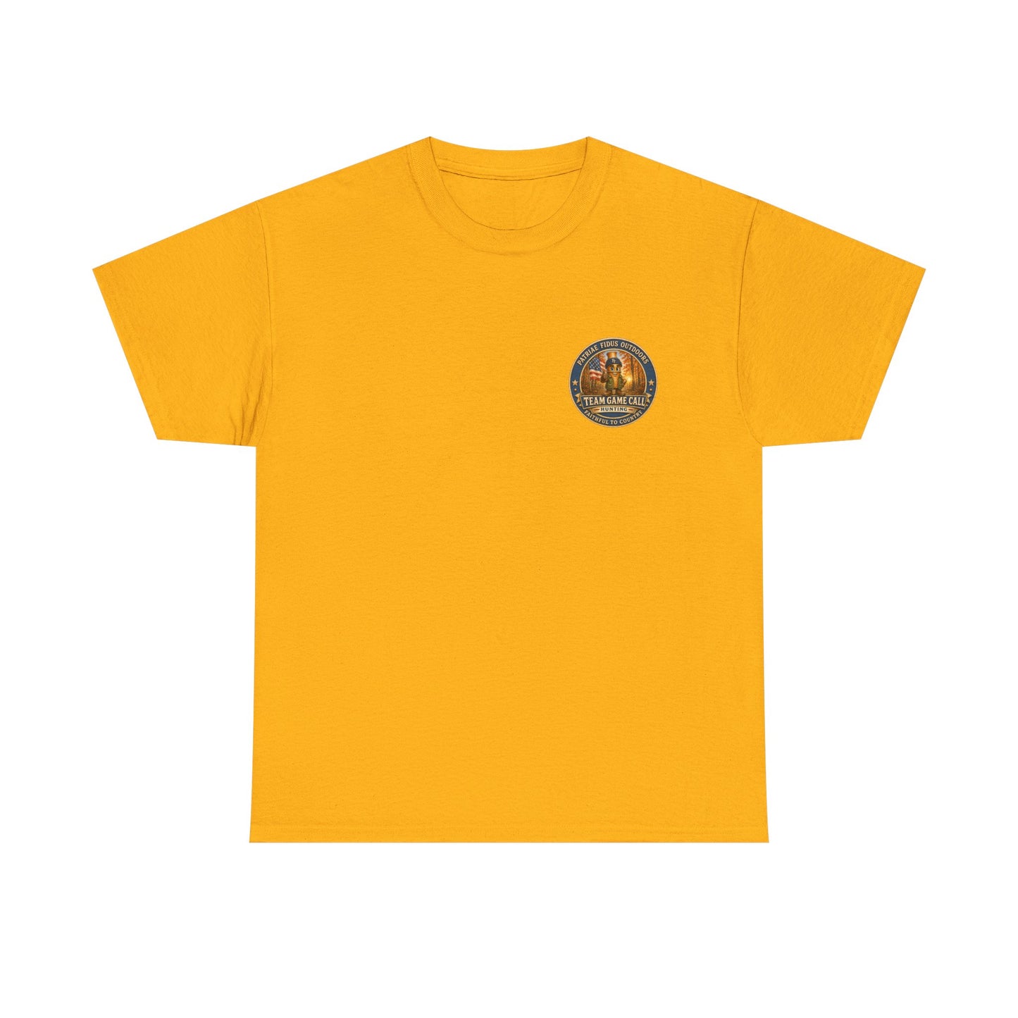 Hunting T-Shirt — Patriæ Fidus Outdoor 'Hunt Hard Live Free' American Flag Elk Tee