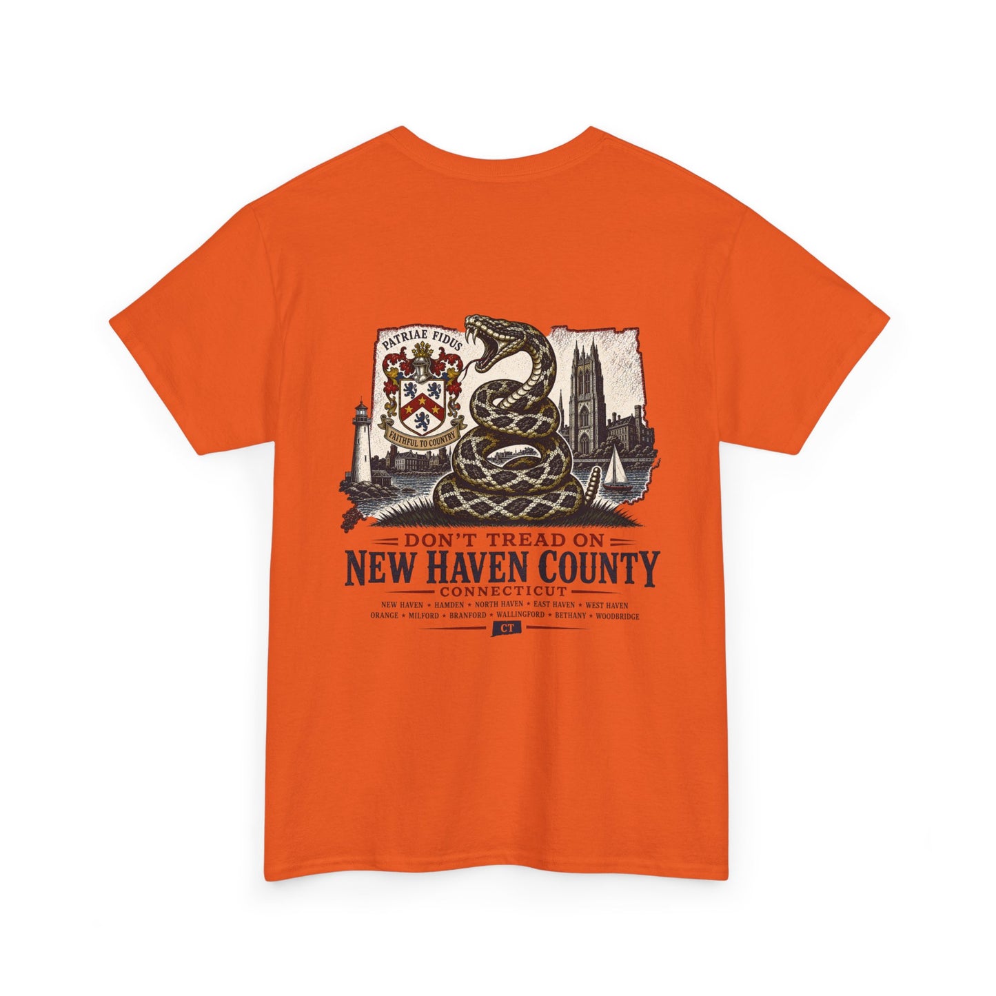 New Haven County "Don’t Tread On Me" Tee — Connecticut Pride Graphic T-Shirt