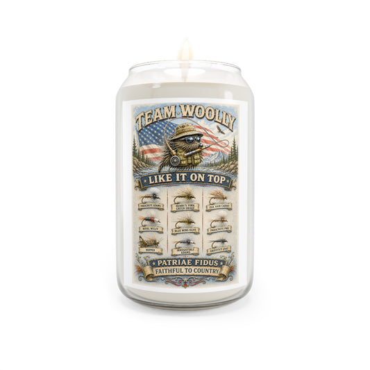 Patriae Fidus Soy Candle — "Team Woolly: Like It On Top" 13.75oz