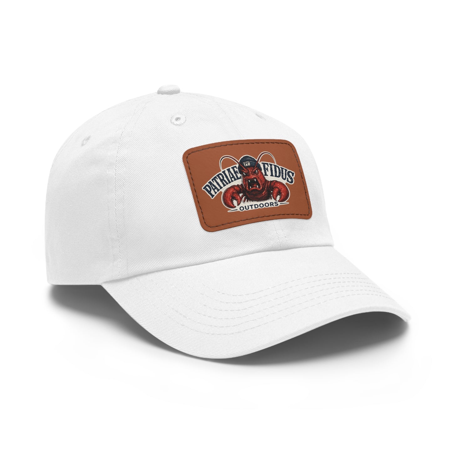 Leather Patch Dad Hat — Patriæ Fidus Outdoors Logo Cap