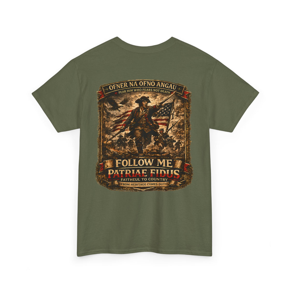 Veteran Patriot T‑Shirt — "I Follow Me, I Do Not Raise Fious" Military Flag Tee