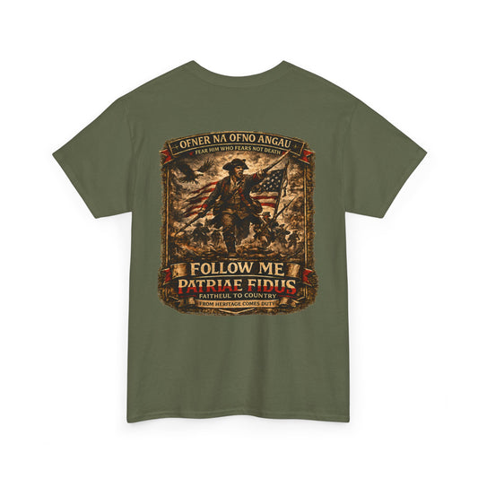 Veteran Patriot T‑Shirt — "I Follow Me, I Do Not Raise Fious" Military Flag Tee
