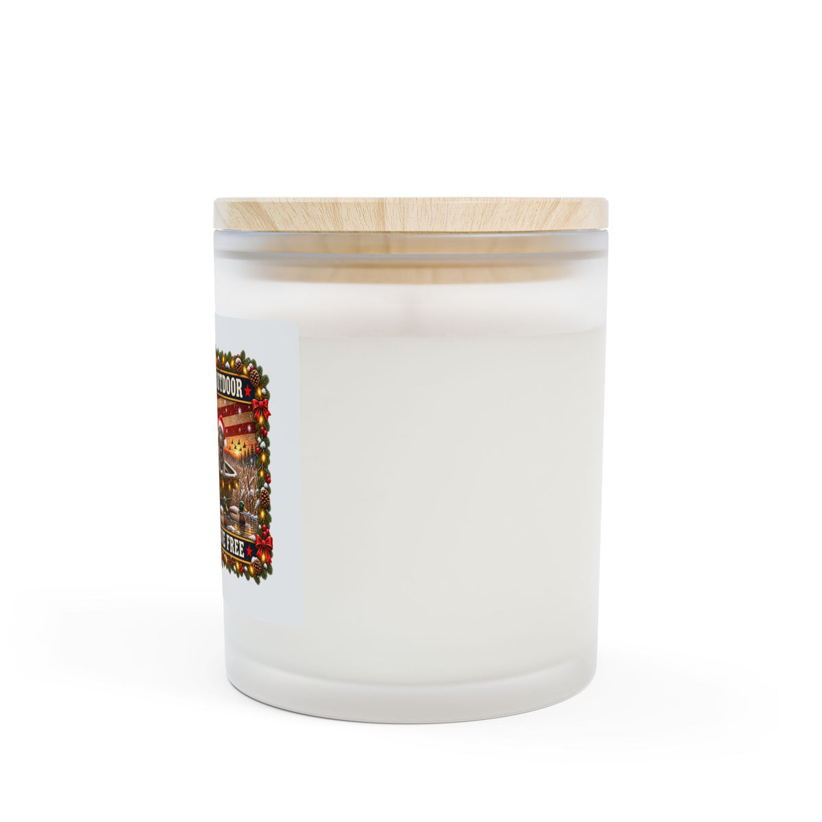 Patriæ Fidus Outdoor 11oz Frosted Candle — "Hunt Hard, Live Free"