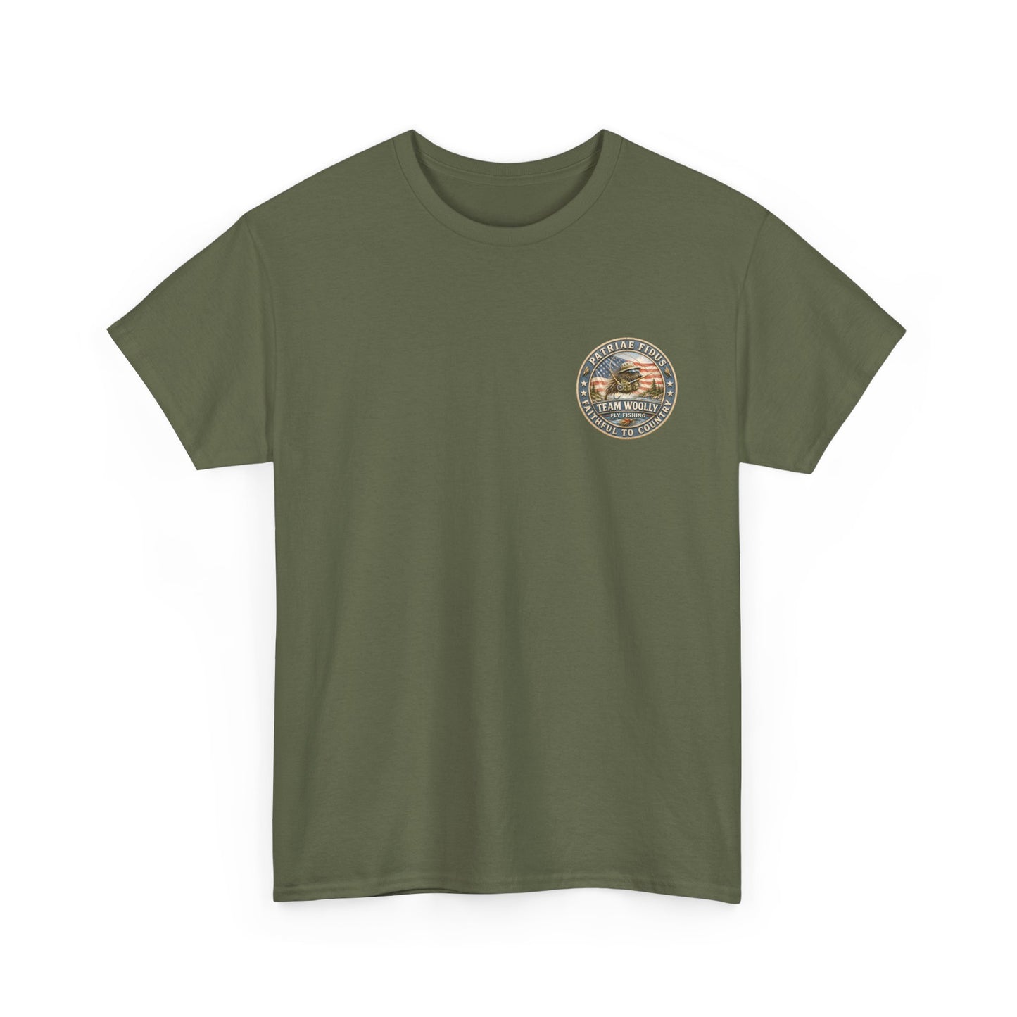 "Never Caught in an Ugly Place" T-Shirt - Trout Patriae Fidus Outdoors - Outdoors Graphic