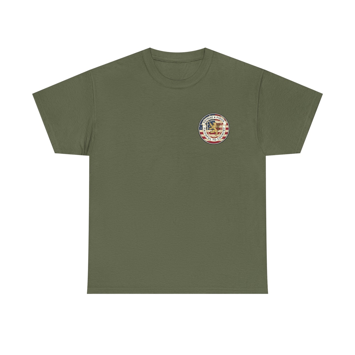 Patriotic "Patriae Fidis" American Flag - Eagle Graphic  T‑Shirt