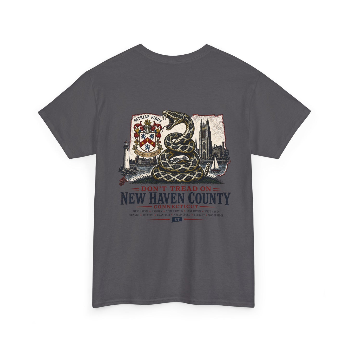 New Haven County "Don’t Tread On Me" Tee — Connecticut Pride Graphic T-Shirt