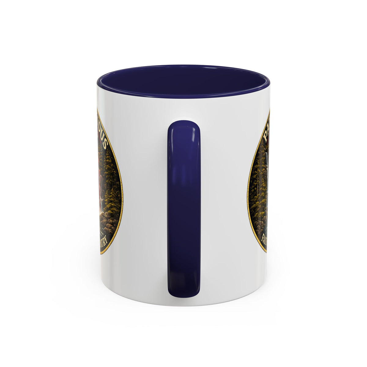Patriae Fidus Flag Waterfall Accent Coffee Mug (11/15oz) — Faithful to Country