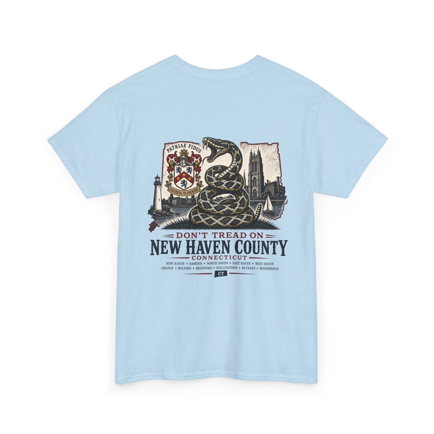 New Haven County "Don’t Tread On Me" Tee — Connecticut Pride Graphic T-Shirt