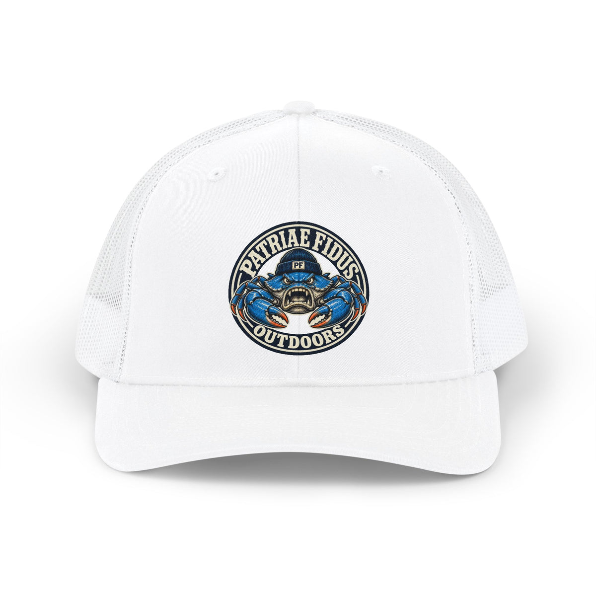 Blue Crab Outdoors Trucker Cap – Patriæ Fidus Embroidered Snapback