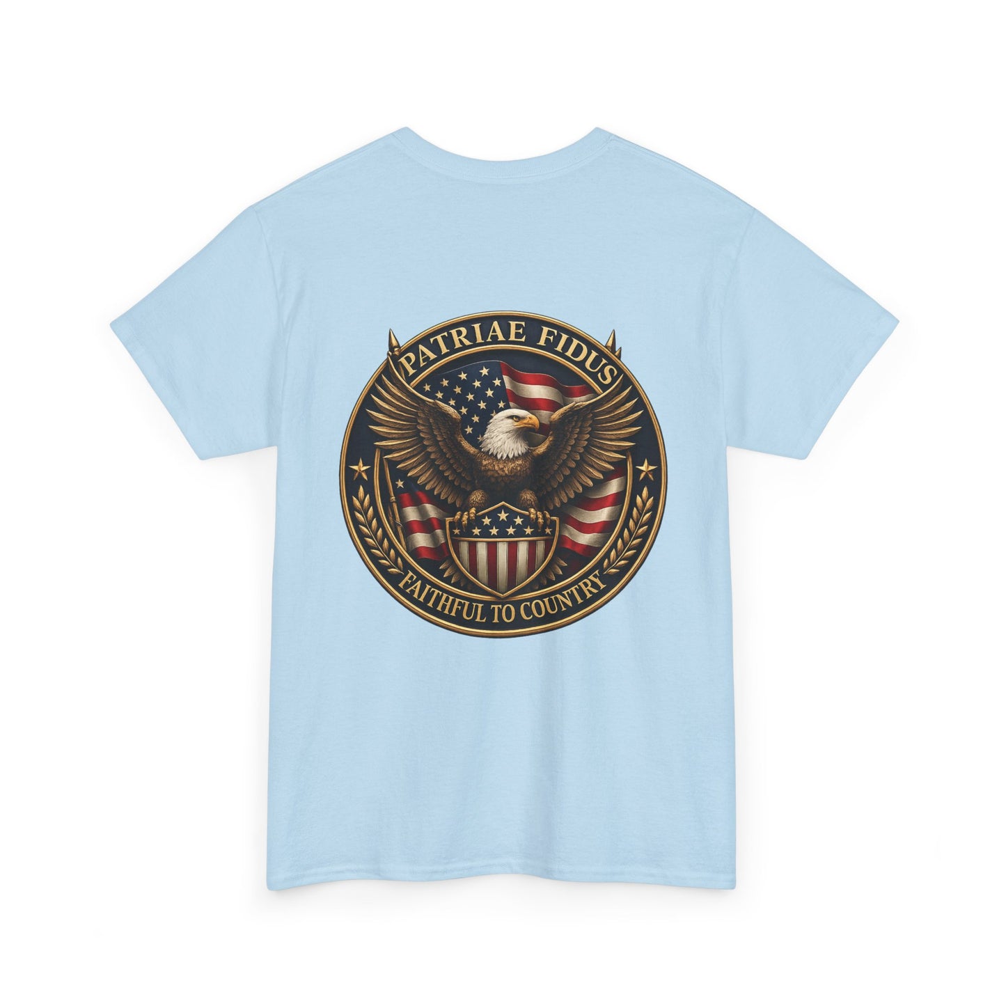 Patriotic "Patriae Fidis" American Flag - Eagle Graphic  T‑Shirt
