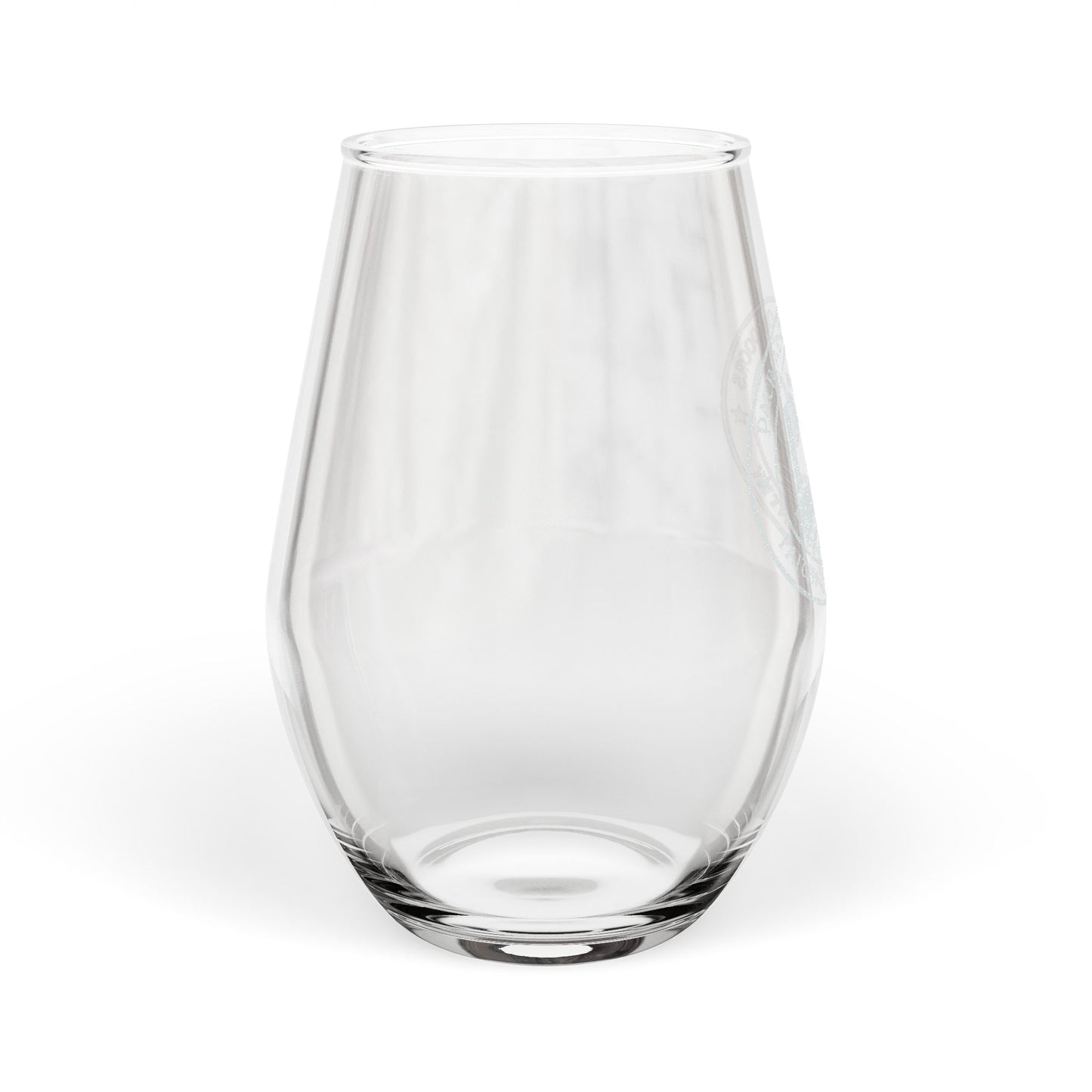 Engraved Stemless Wine Glass — 11.5 oz Personalized Toasting Glass