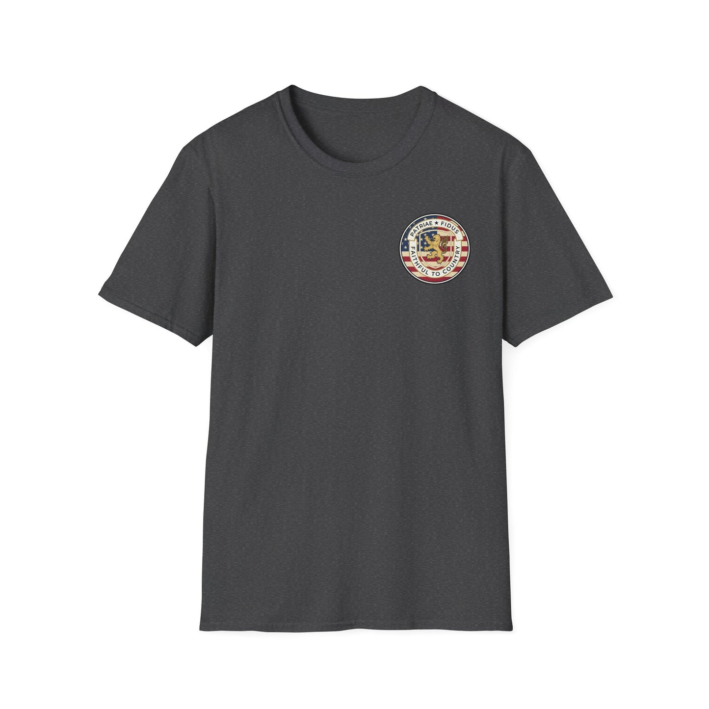 Patriae Fidus Patriotic American Flag Gadsden Patch T-Shirt