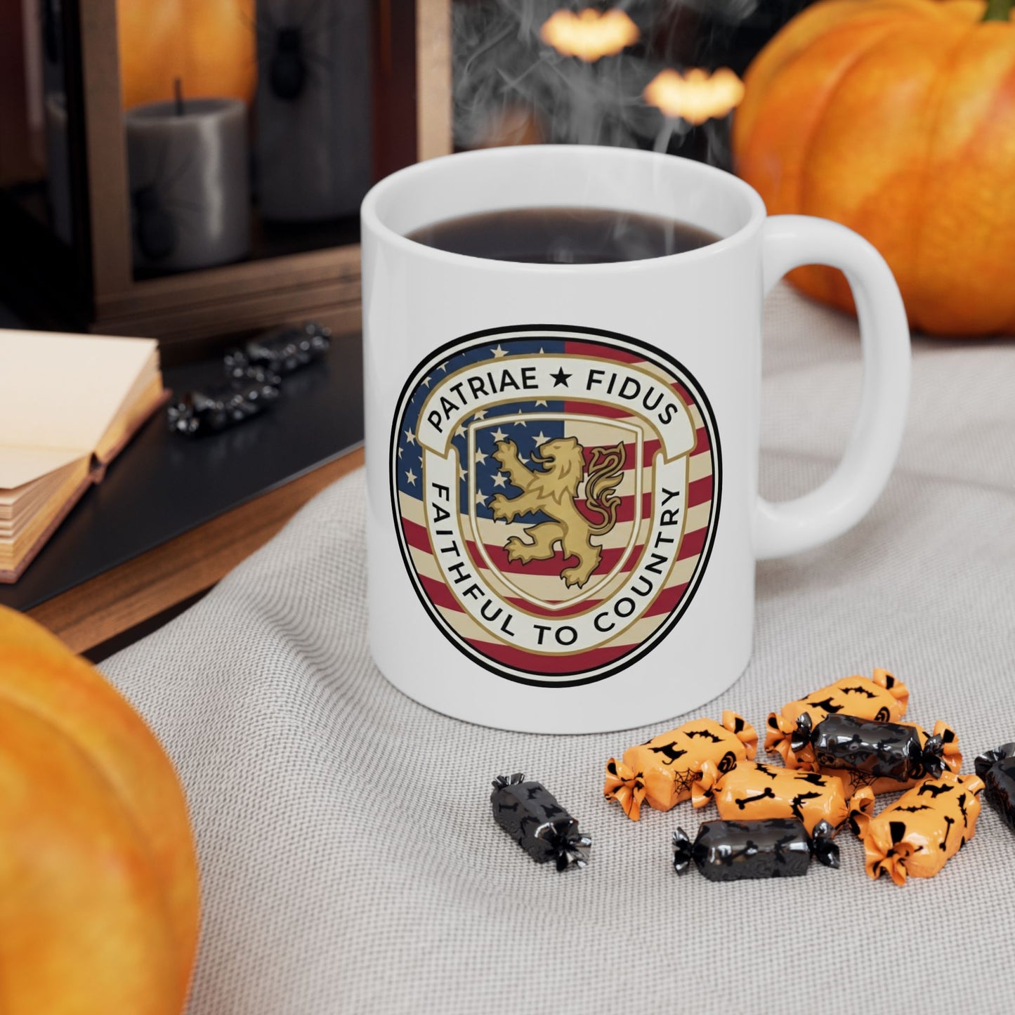 Patriotic Veteran Support Ceramic Mug — Faithful Family Proud American (11oz/15oz)