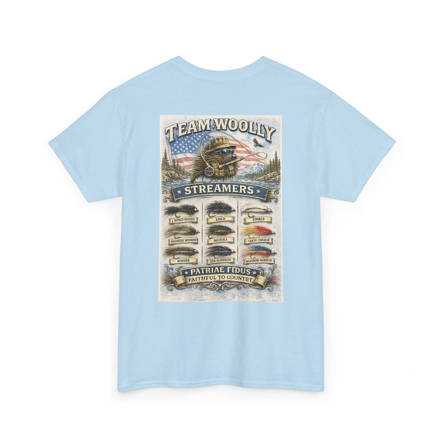Team Woolly Streamers Fishing T-Shirt — Fly Fishing Lures Graphic Tee