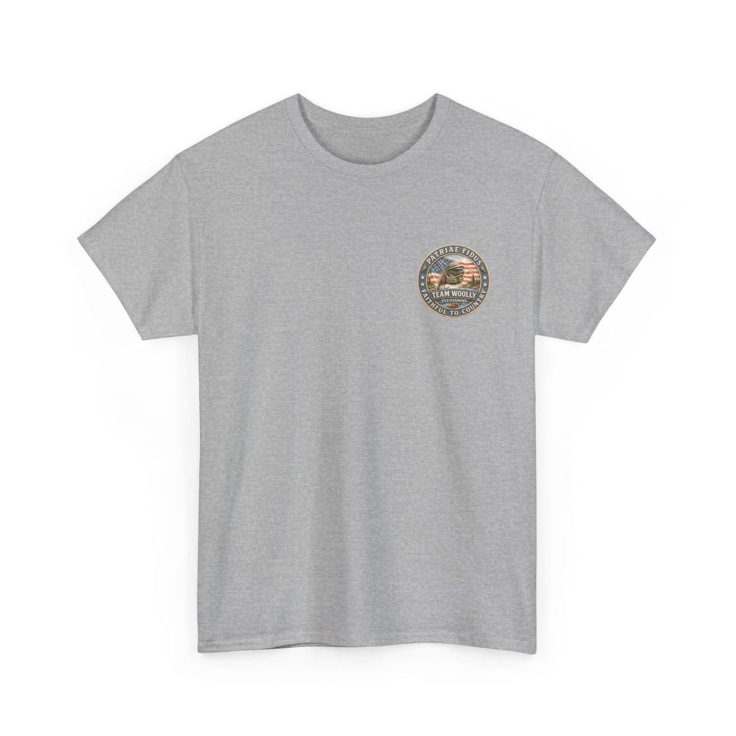 "Never Caught in an Ugly Place" T-Shirt - Trout Patriae Fidus Outdoors - Outdoors Graphic