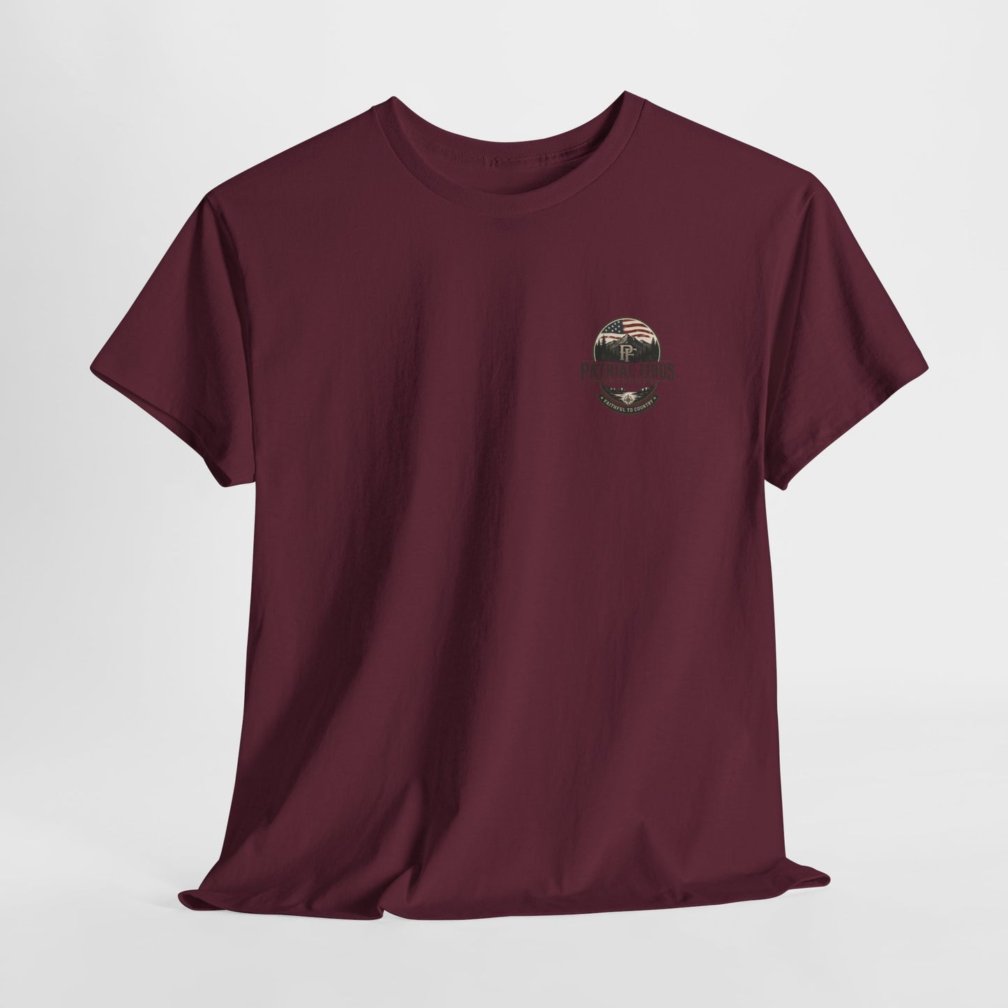 Patriae Fidus Outdoors T-Shirt — 'Faithful to Country' American Flag Tee