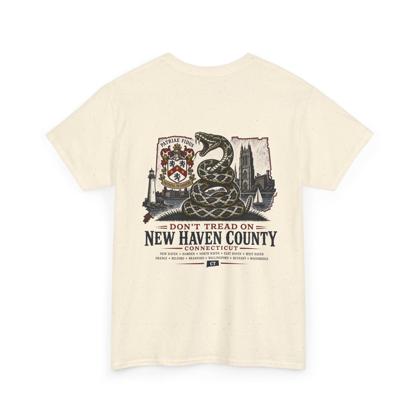 New Haven County "Don’t Tread On Me" Tee — Connecticut Pride Graphic T-Shirt