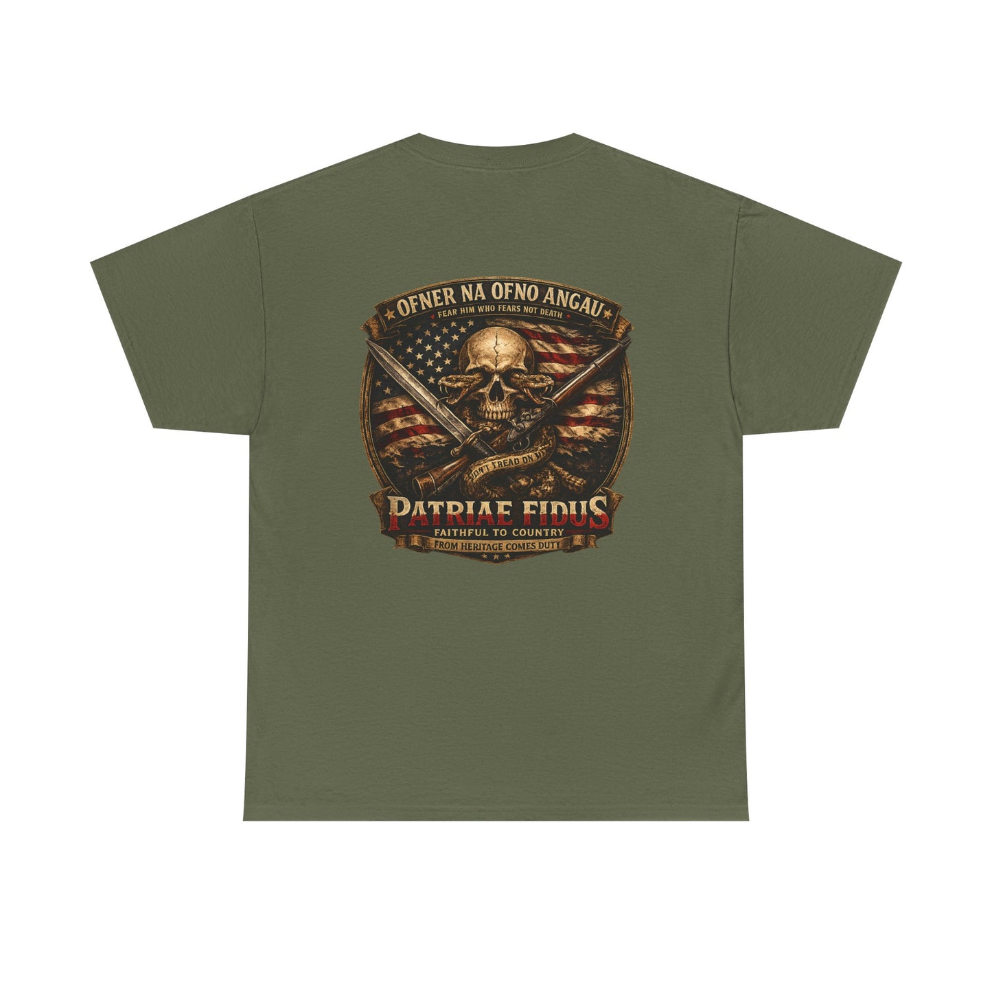 Skull & Rifles Tee — Patriotic American Skull T-Shirt