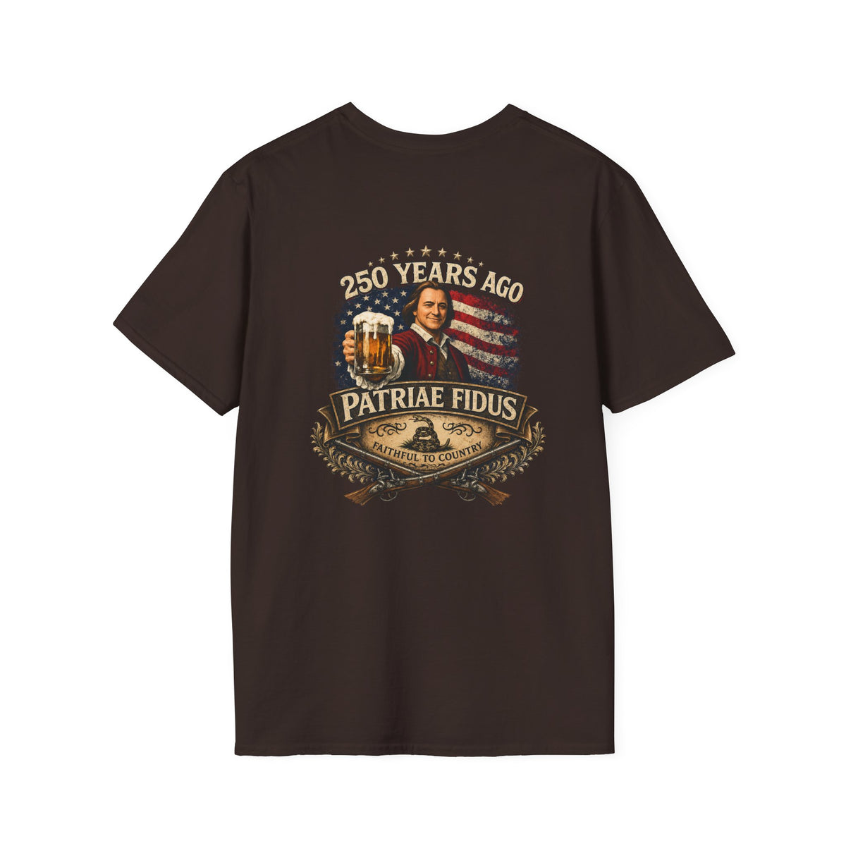Patriotic Lion Crest T-Shirt — Faithful to Country Retro US Flag Tee