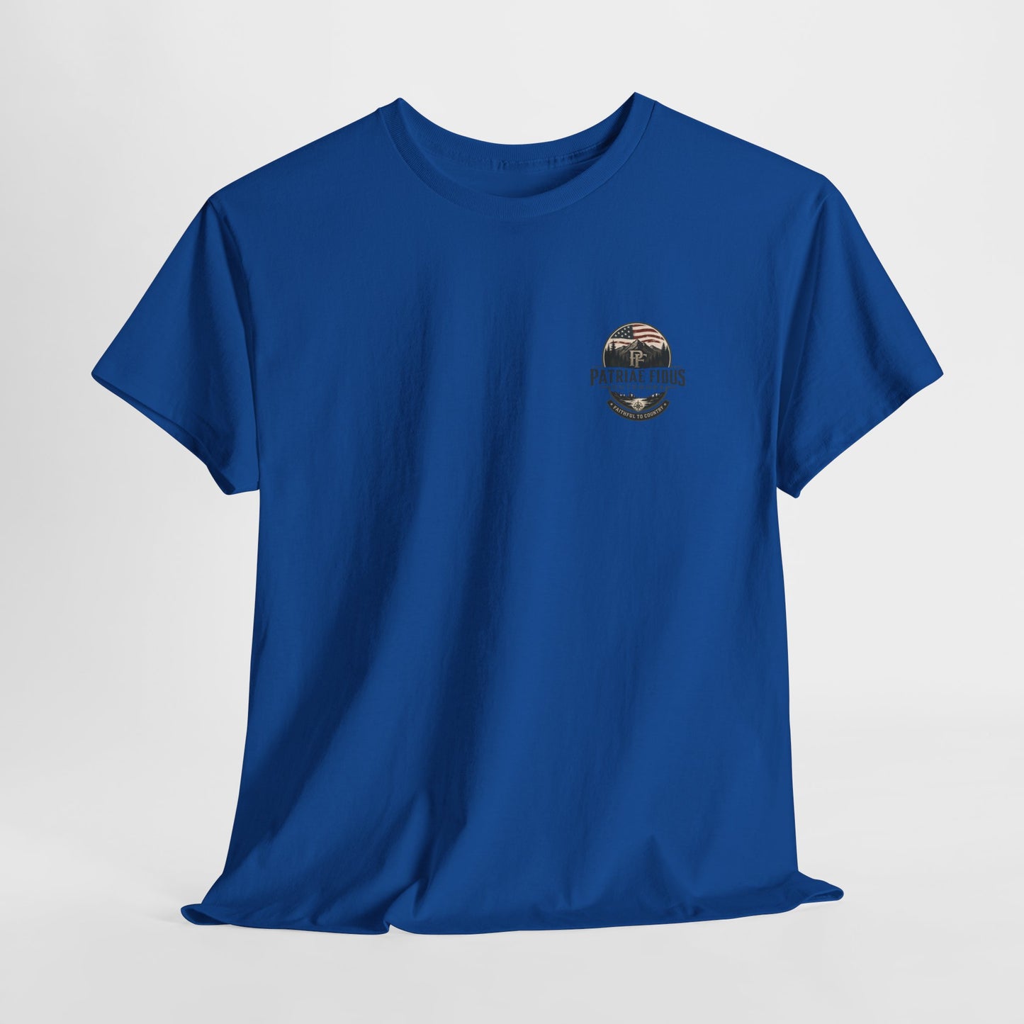 Patriae Fidus Outdoors T-Shirt — 'Faithful to Country' American Flag Tee