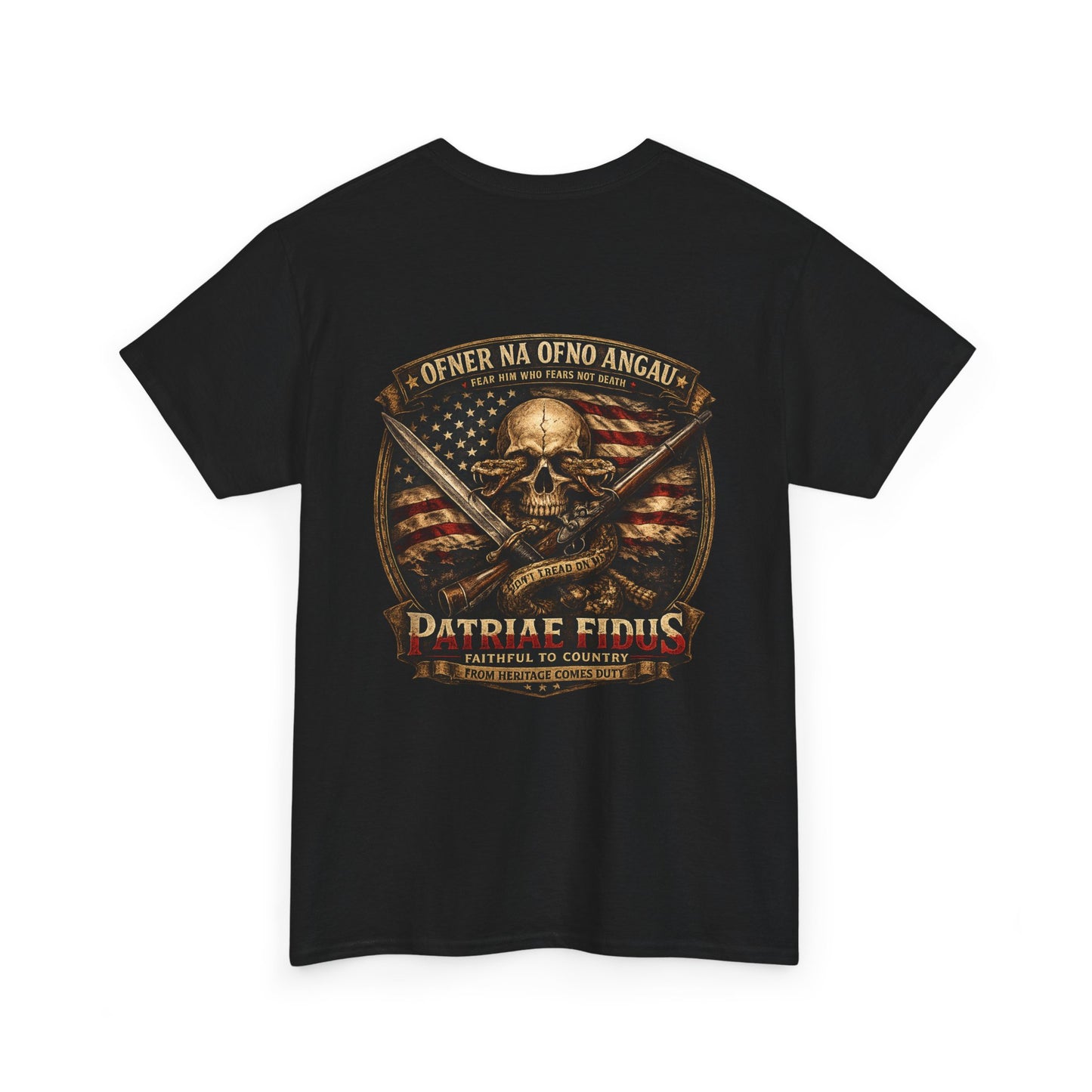Skull & Rifles Tee — Patriotic American Skull T-Shirt