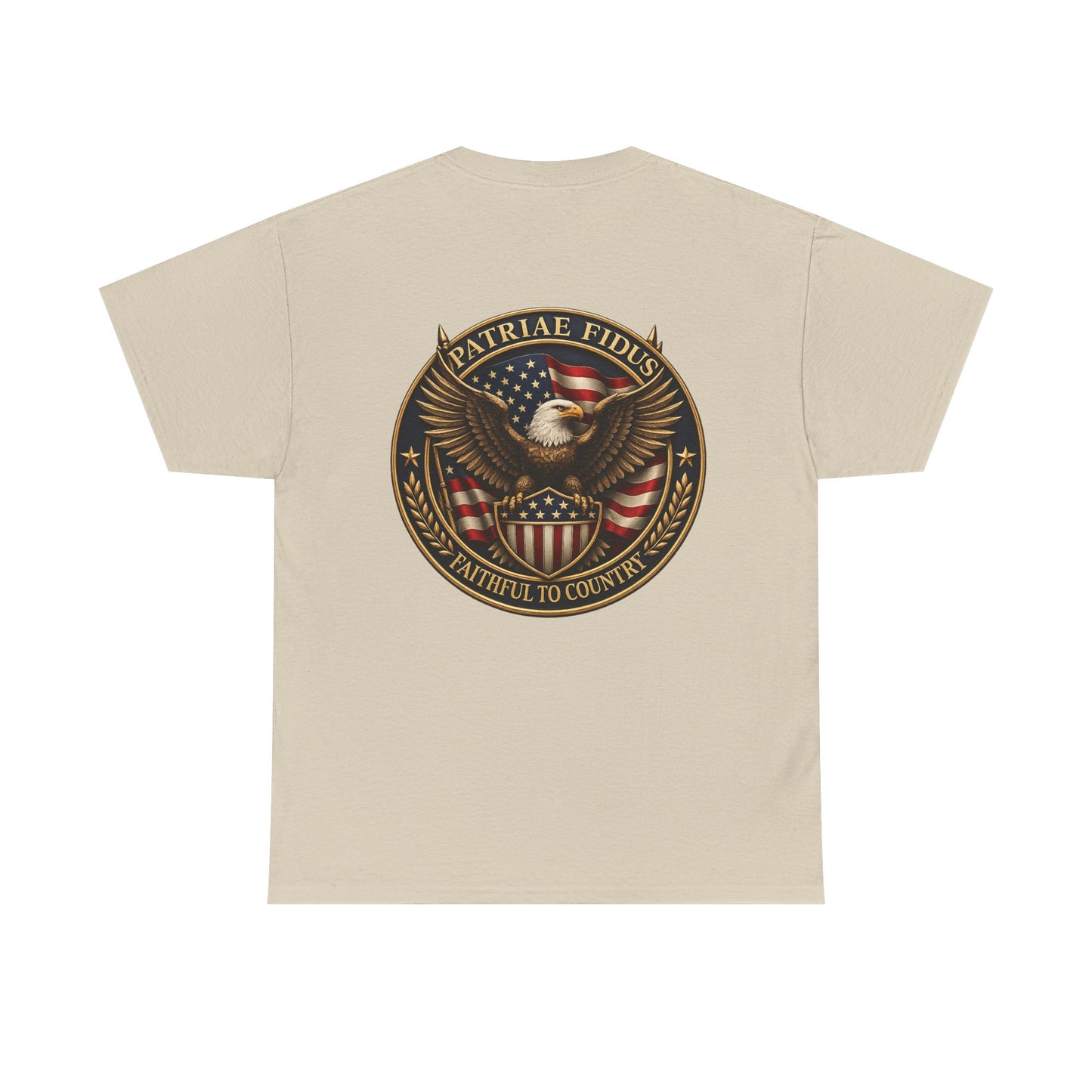 Patriotic "Patriae Fidis" American Flag - Eagle Graphic  T‑Shirt