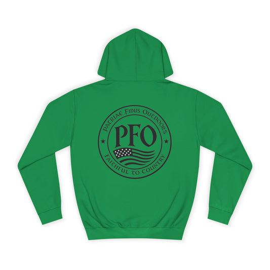PFO College Hoodie – Vintage Campus Seal Pullover