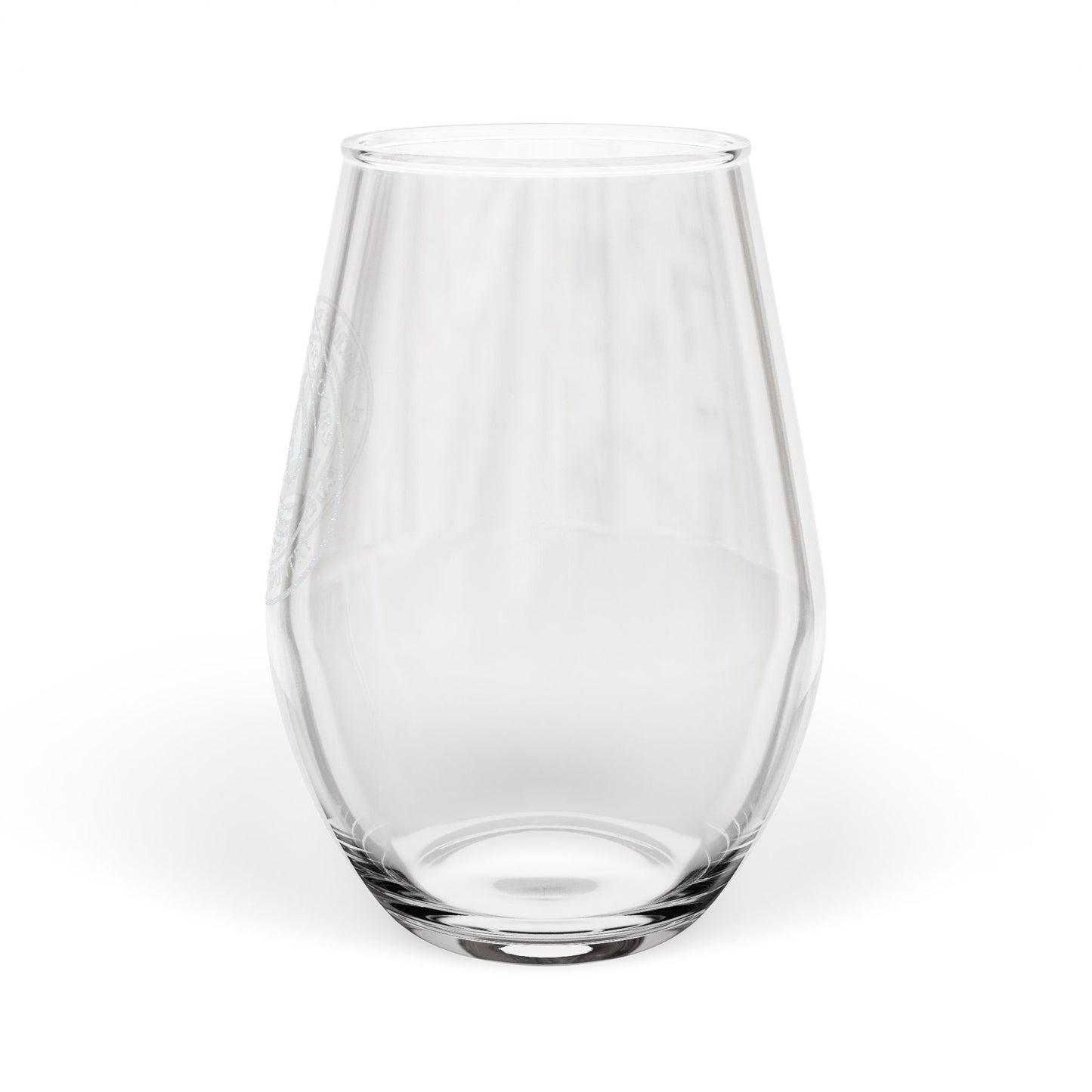 Engraved Stemless Wine Glass — 11.5 oz Personalized Toasting Glass