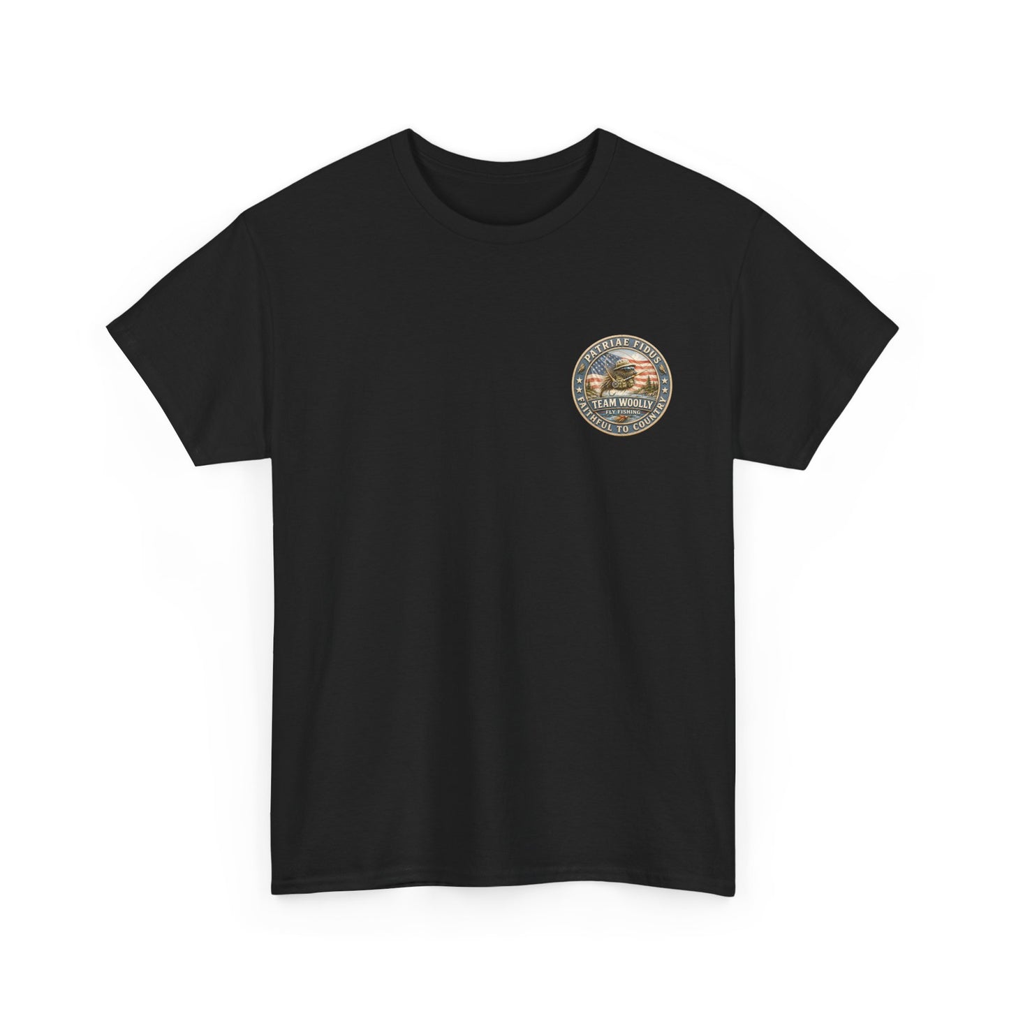 "Never Caught in an Ugly Place" T-Shirt - Trout Patriae Fidus Outdoors - Outdoors Graphic