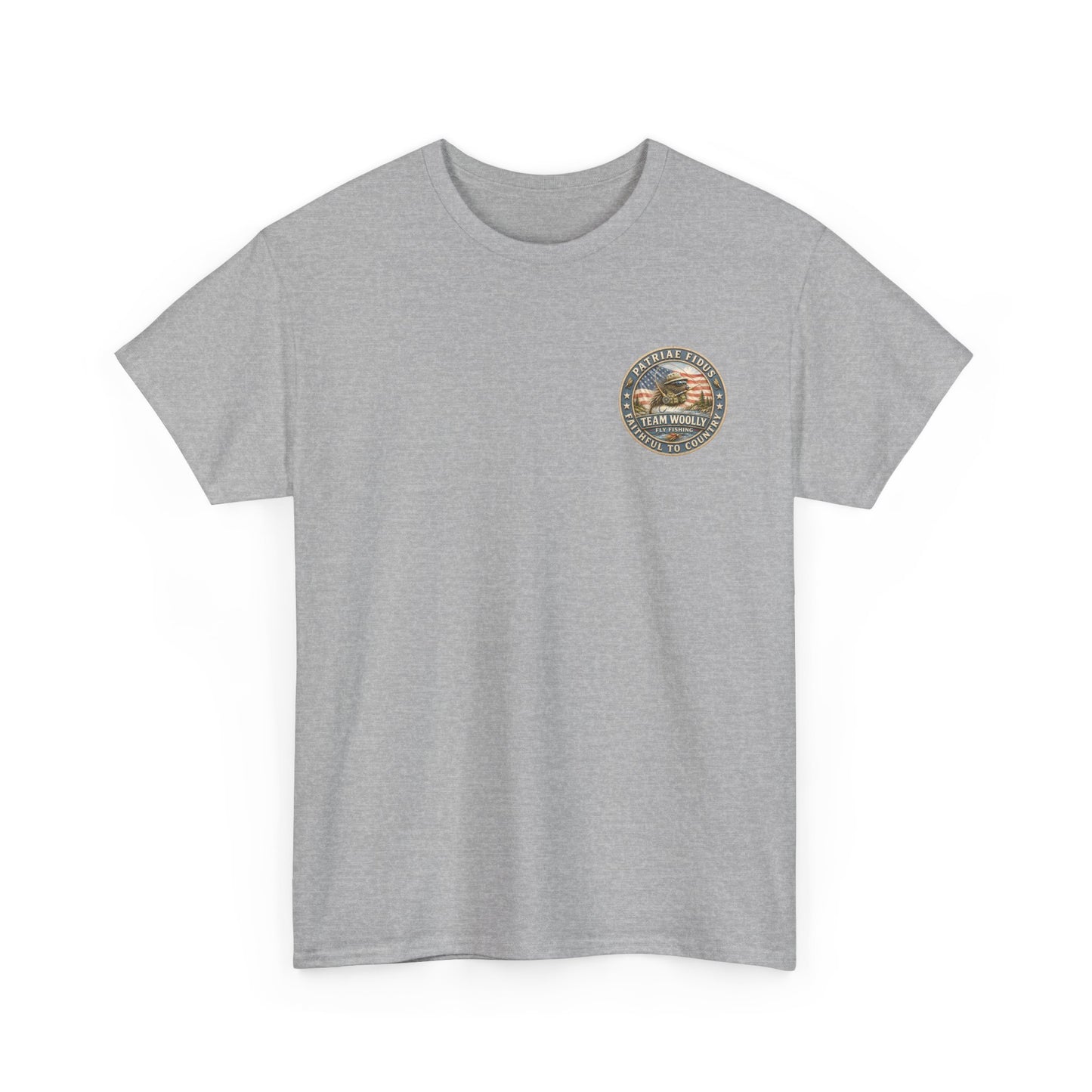T-Shirt — Team Woolly Dry Flies Fishing Graphic Tee (Back Print)