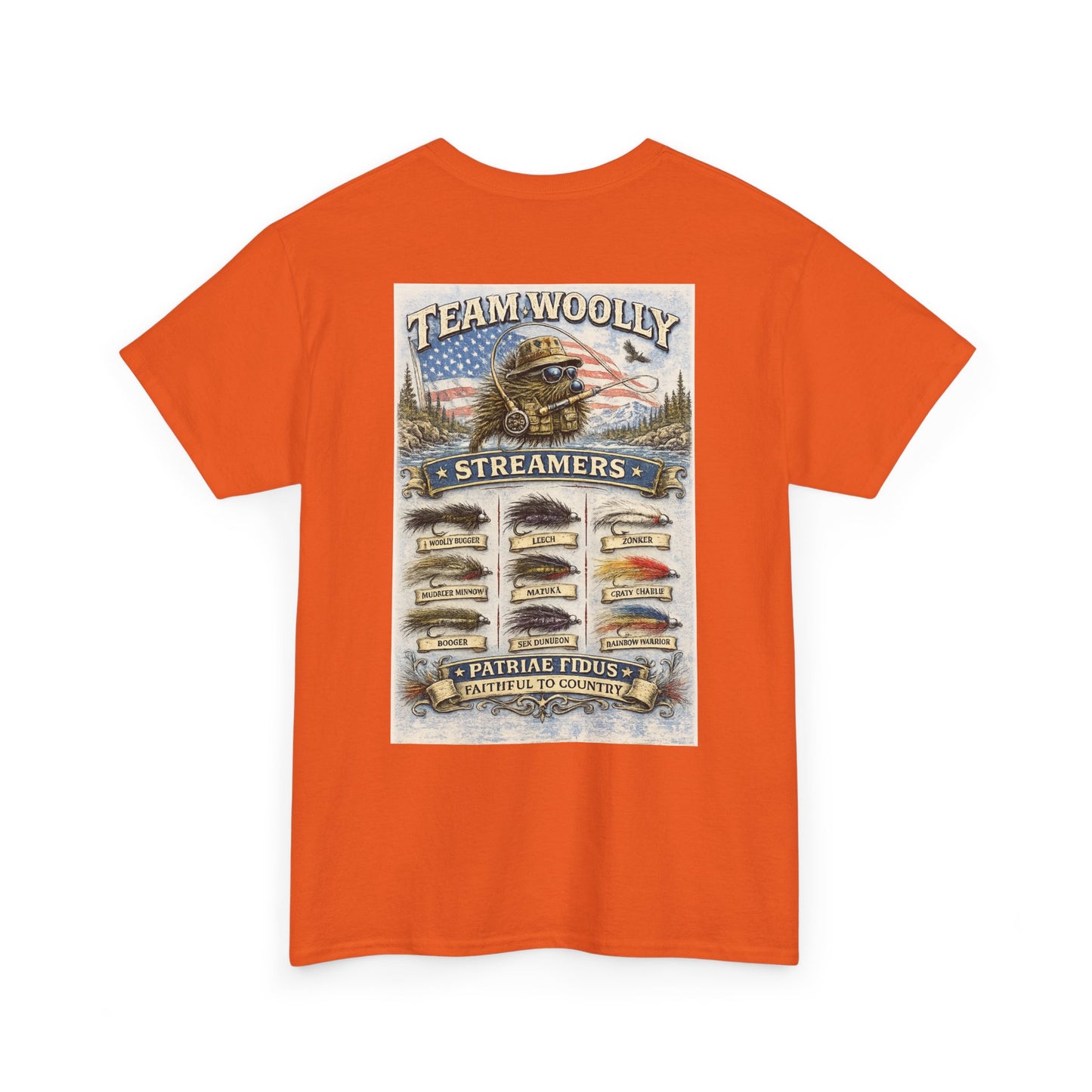 Team Woolly Streamers Fishing T-Shirt — Fly Fishing Lures Graphic Tee