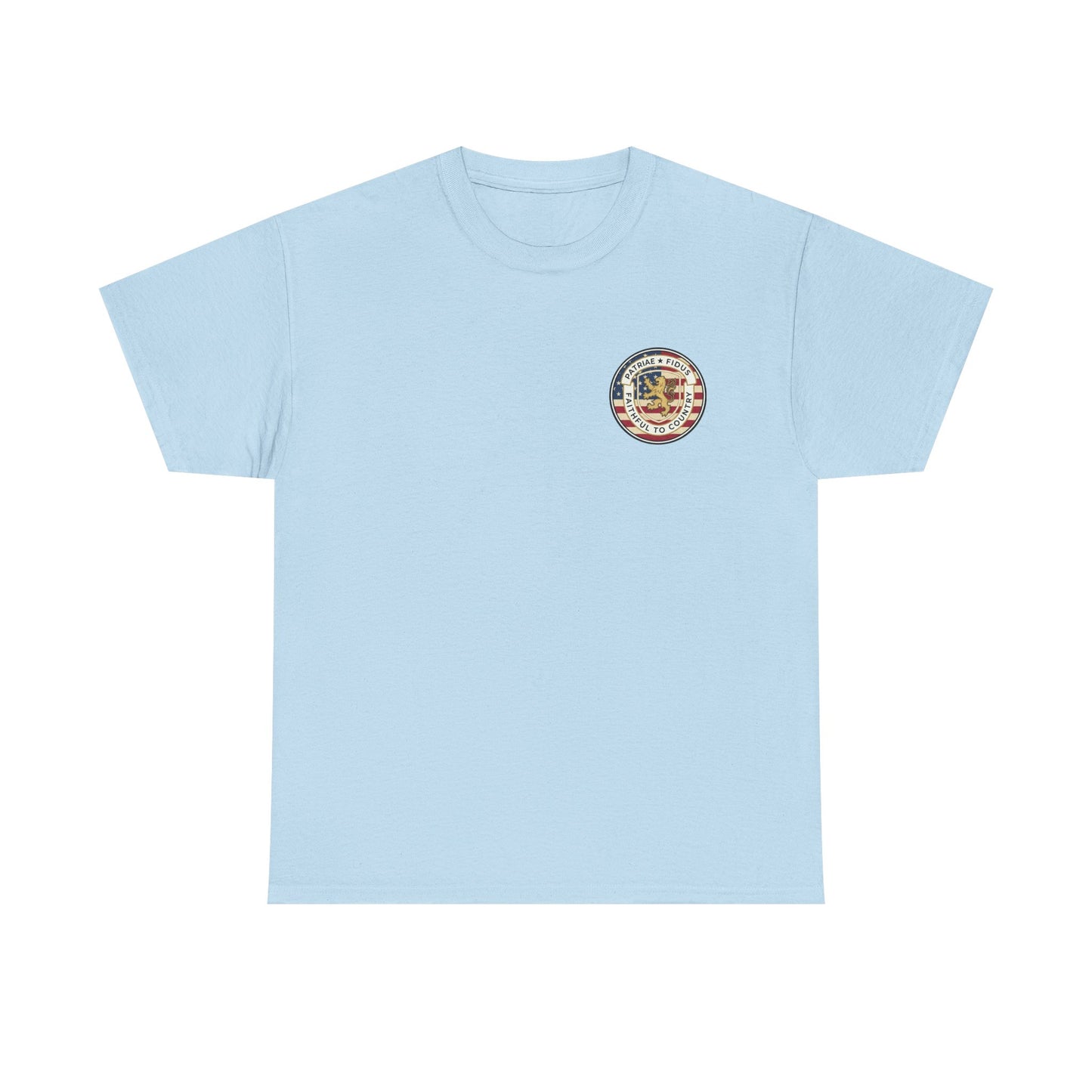 Patriotic "Patriae Fidis" American Flag - Eagle Graphic  T‑Shirt