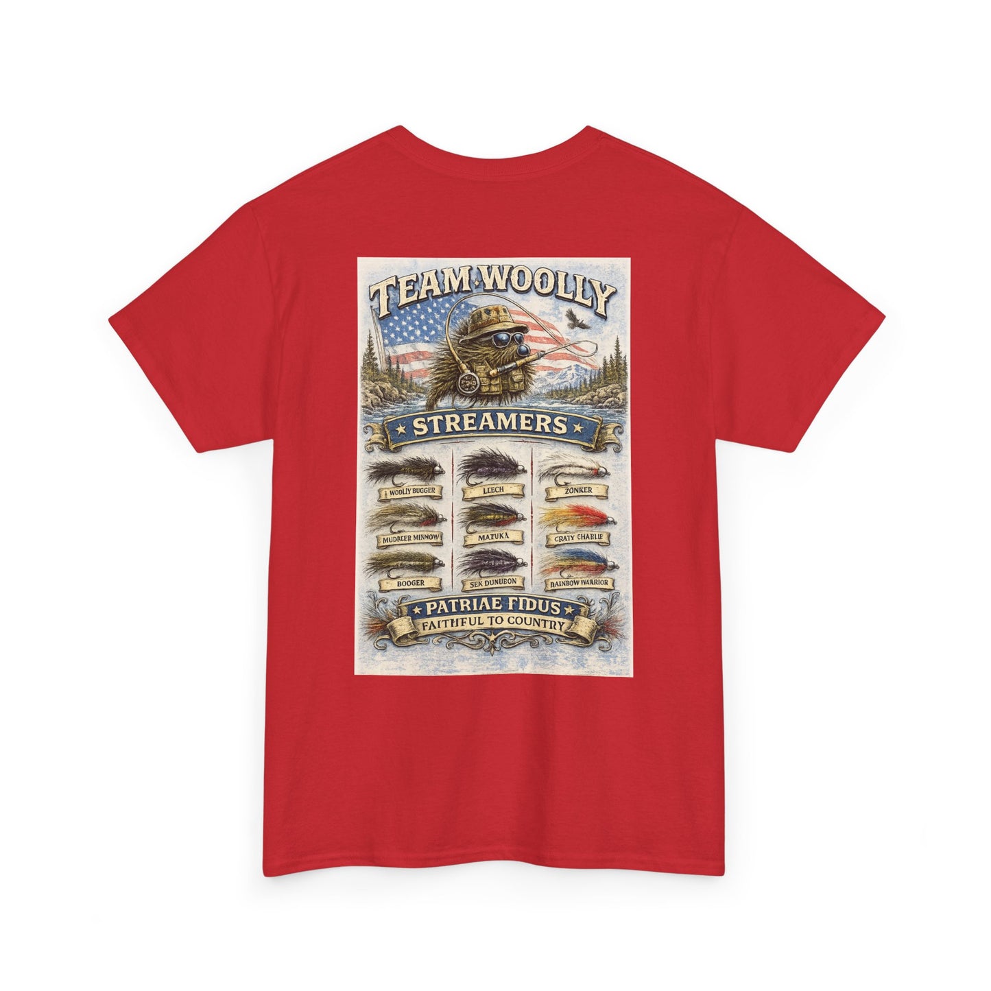 Team Woolly Streamers Fishing T-Shirt — Fly Fishing Lures Graphic Tee