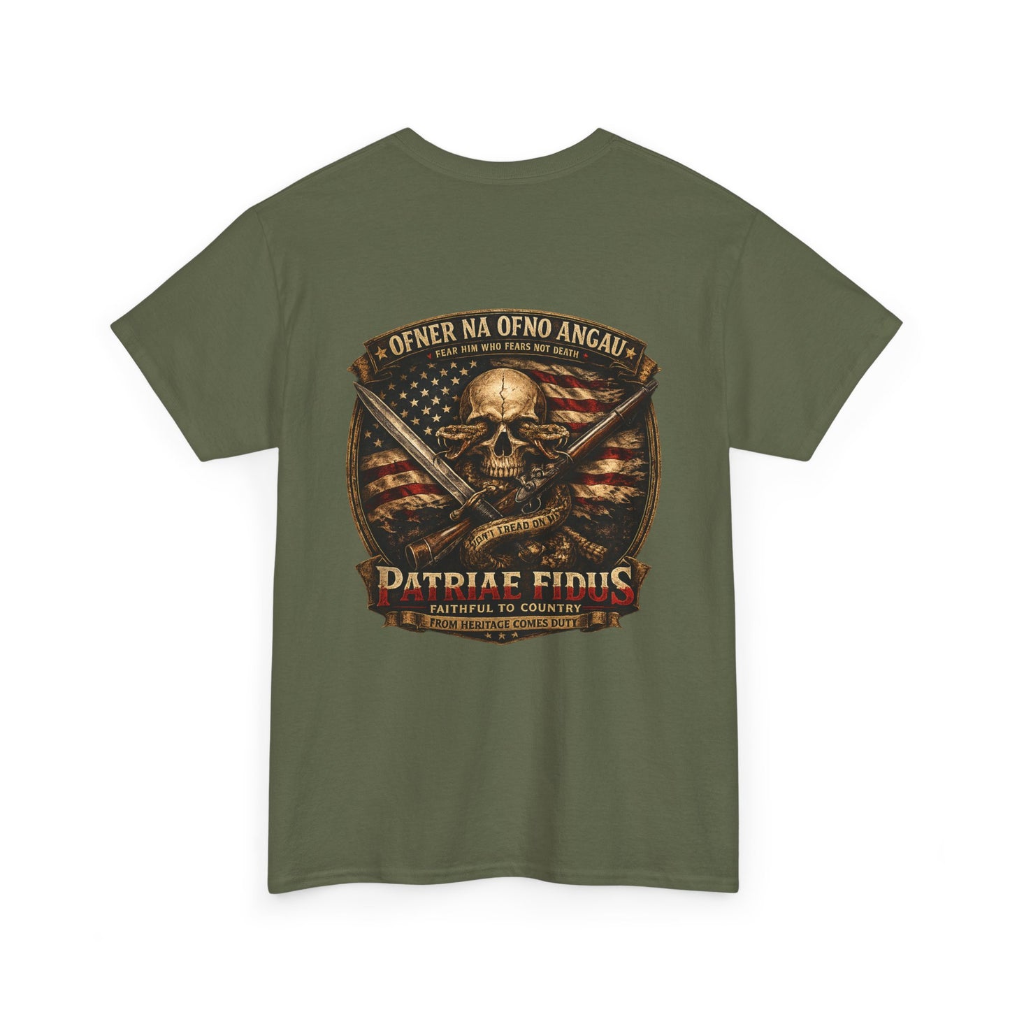 Skull & Rifles Tee — Patriotic American Skull T-Shirt