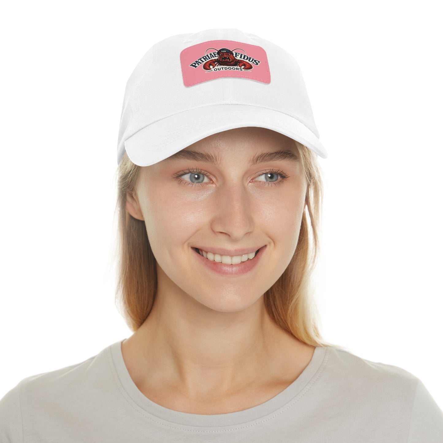Leather Patch Dad Hat — Patriæ Fidus Outdoors Logo Cap
