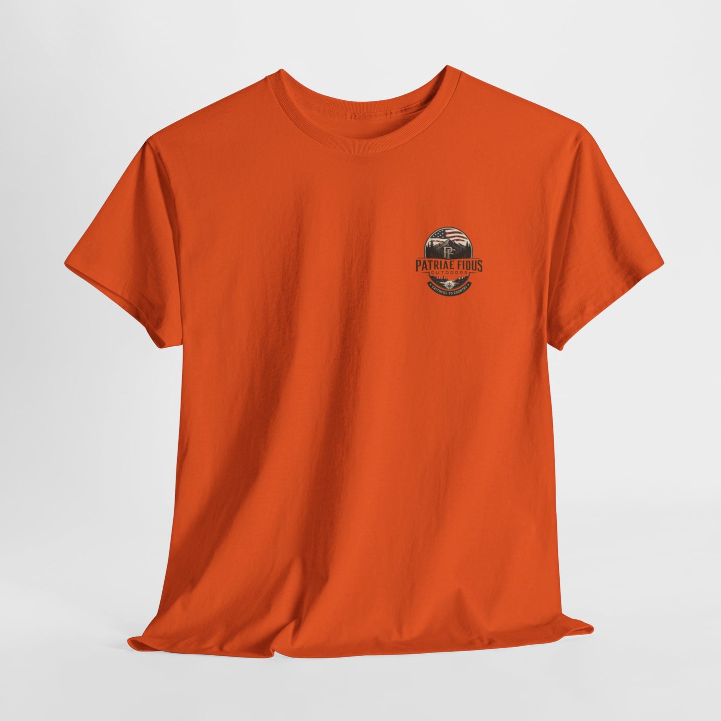 Patriae Fidus Outdoors T-Shirt — 'Faithful to Country' American Flag Tee